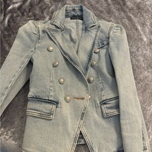 Generation love double breasted denim jacket